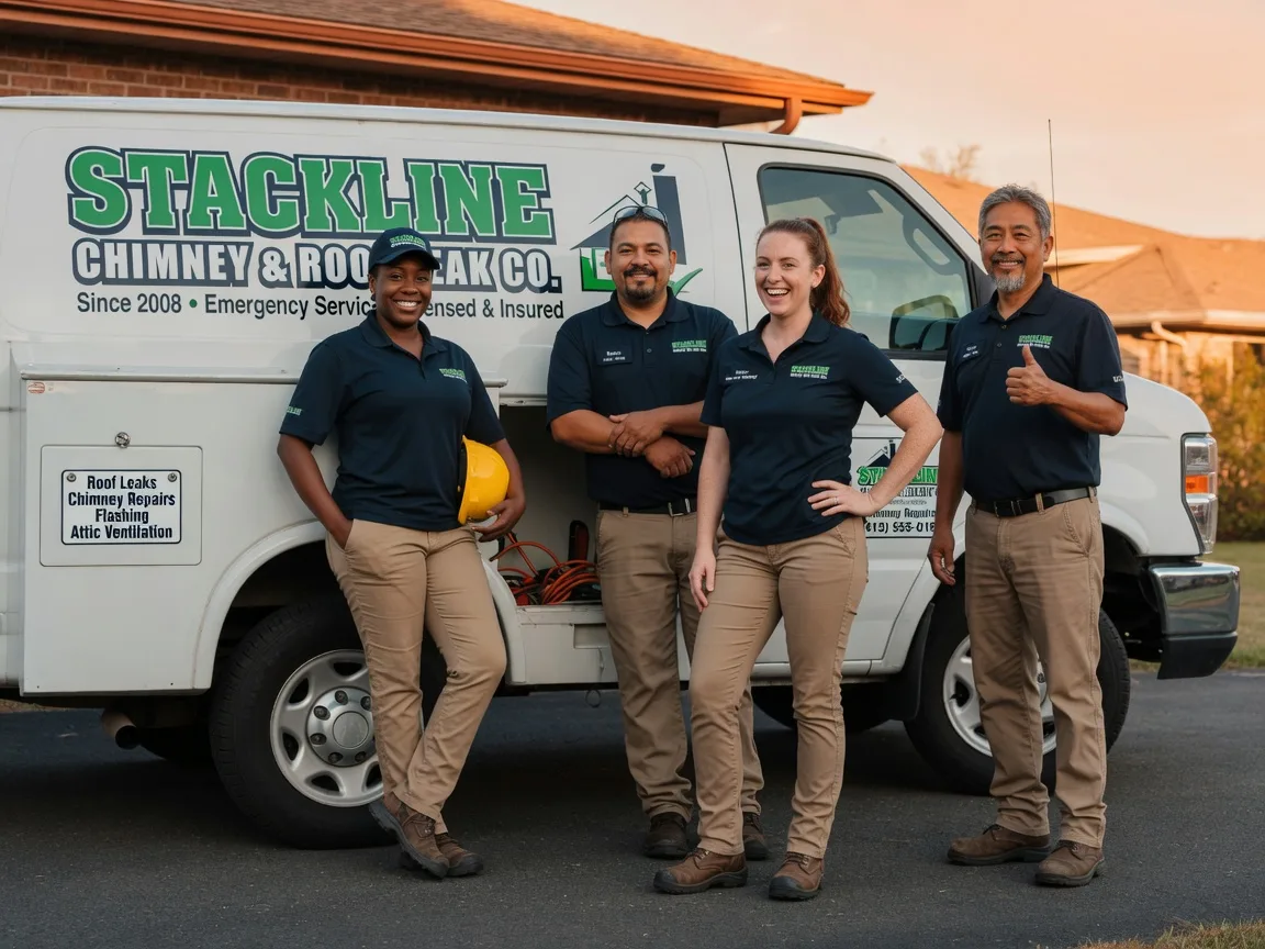 Chimney flashing repair company in Huffman, TX